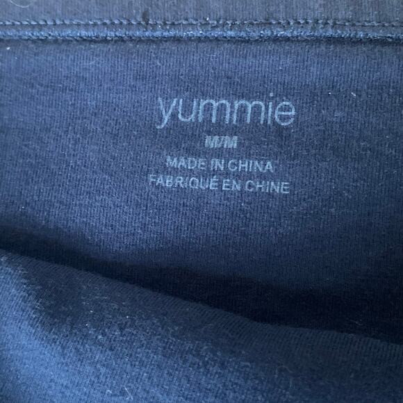 Yummie Navy Blue Cotton Stretch Yoga Pants with Wide Legs Size Medium - Picture 7 of 12
